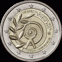 Griekenland 2 euro 2011 Special Olympics UNC